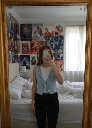 Gilet Sans Manches Brodé Bleu – Vintage / Bohème / Été / Décontracté, merk: Atelier Ysée, staat: Heel goed, maat: M / 38 / 10, € 39,99, € 42,69 inclusief Kopersbescherming Pro