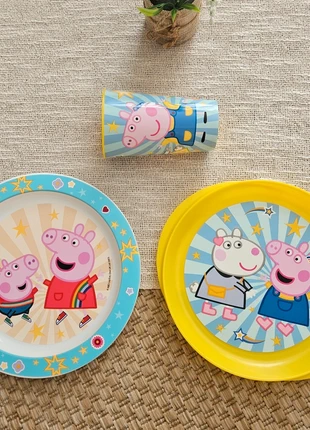 Lot assiettes + verre Peppa Pig, brand: Peppa Pig, condizioni: Buone, taglia: Taglia unica, €2.00, €2.80 include la Protezione acquisti