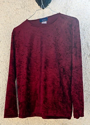 Haut velours bordeaux, marke: RAISON D'ÊTRE, zustand: Sehr gut, größe: S / 36 / 8, 5,00 €, 5,95 € inklusive Vinted-Käuferschutz