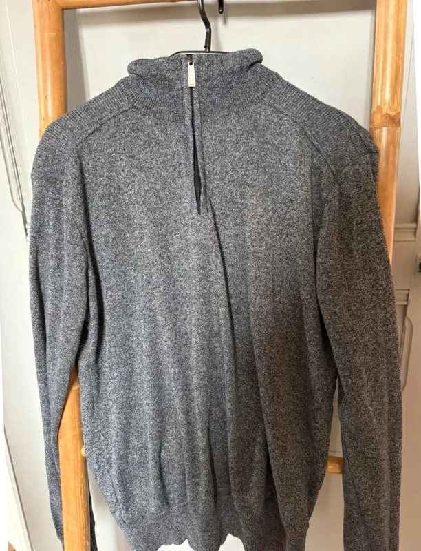 Pull homme gris chiné - photo numéro 2