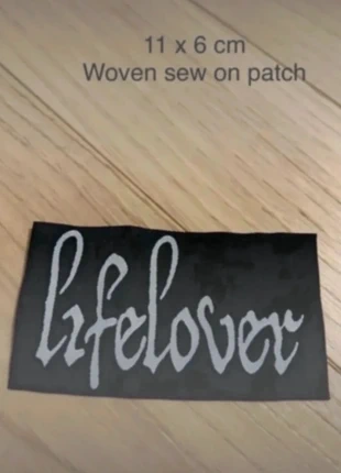 Lifelover Logo 11x6 woven sew on patch black metal, marke: Metal, zustand: Sehr gut, 5,99 €, 6,99 € inklusive Vinted-Käuferschutz