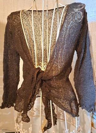 Boléro marron à maille aérée, taille unique femme, brand: boleromarron, condition: Very good, size: One size, €12.00, €13.30 includes Buyer Protection