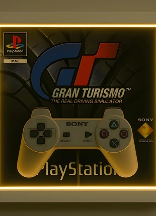 Retro PlayStation 1 Shadow Box Frame – Gran Turismo Edition with Original Controller, brand: PlayStation, condition: New with tags, £40.00, £42.70 includes Buyer Protection