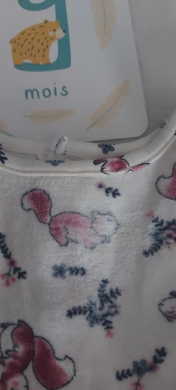 Pyjamas velours bébé fille 9 mois - photo numéro 6