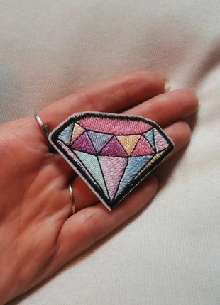 Patch thermocollant diamant à facette couleurs pastels kawaii broderie, estado: Muy bueno, 3,00 €, 3,85 € Protección al comprador Pro incluida