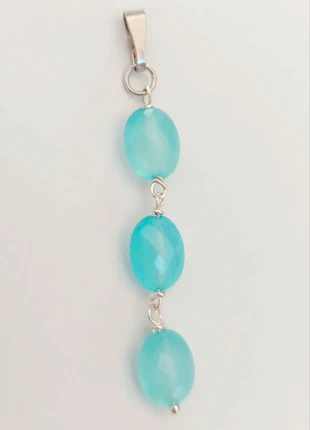 Ciondolo in argento 925 pietra avventurina naturale sfaccettata regalo natale, marque: Argento, état: Neuf sans étiquette, 9,00 €, 10,15 € Protection acheteurs incluse