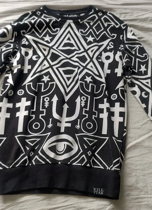 Killstar longsleeve 'thelema', merk: Killstar, staat: Heel goed, maat: S, € 6,50, € 7,53 inclusief Kopersbescherming