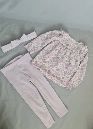 C&A 3-Piece Set – Floral Long Sleeve Top, Ribbed, merk: C&A, staat: Heel goed, maat: 3 jaar / 98 cm, € 3,50, € 4,38 inclusief Kopersbescherming