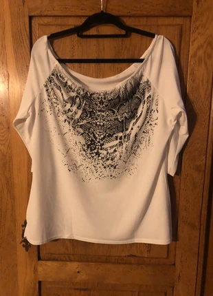 chemisier crème et noire, condition: Very good, size: 5XL / 50 / 22, €5.00, €5.95 includes Buyer Protection