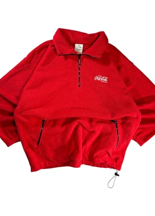 Polaire 1/4zip Coca cola Fruit of the loom - oversize vintage y2k - Crazy fleece - XL 80/90’s/2000’s, marca: Fruit of the Loom, estado: Muy bueno, tamaño: XL, 34,00 €, 36,40 € Protección al comprador Pro incluida