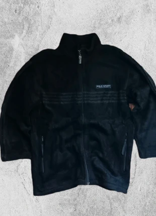 Vintage Polo Sport Ralph Lauren Black Fleece Jacket – 90s Streetwear, merk: Polo Sport, staat: Nieuw zonder prijskaartje, maat: L, € 37,90, € 40,50 inclusief Kopersbescherming