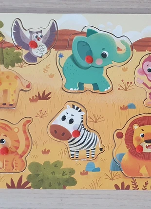 Puzzle animaux 7 pièces, 30x22 cm, Bois, marque: Puzzle, état: Très bon état, taille: Taille unique, 4,00 €, 4,90 € Protection acheteurs incluse