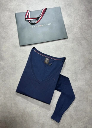 Pull léger Tommy Hilfiger bleu marine - col V - logo brodé - 100% coton - Taille L °, marca: Tommy Hilfiger, estado: Muy bueno, tamaño: L / 40 / 12, 14,99 €, 16,44 € Protección al comprador Pro incluida