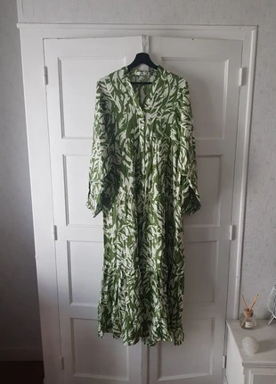 Robe longue verte imprimé feuillage Style bohème chic Taille S/M, brand: My Queen, condizioni: Nuovo con cartellino, taglia: M / IT 42 / EU 38, €16.99, €18.54 include la Protezione acquisti