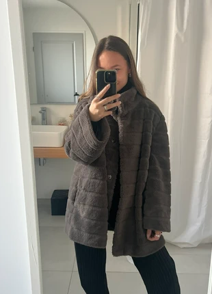 Manteau fourrure marron oversize vintage, merk: Vintage, staat: Heel goed, maat: S / 36 / 8, € 35,00, € 37,45 inclusief Kopersbescherming