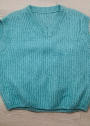 Pull sans manches Mohair turquoise comme neuf, brand: Boutique indépendante, condizioni: Ottime, taglia: Taglia unica, €4.00, €4.90 include la Protezione acquisti