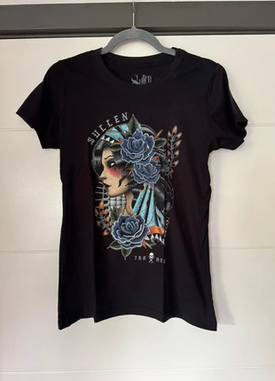 Sullen Angels Clothing Damen T-Shirt - Reader Wahrsagerin Okkult Rosen Tattoo, marca: Sullen, estado: Muito bom, tamanho: S / 36 / 8, €20.00, €21.70 inclui Proteção do Comprador