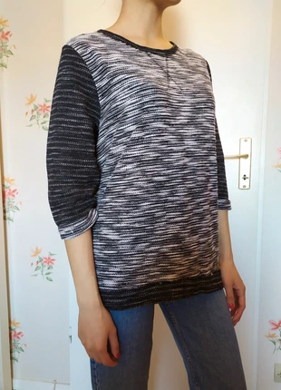 Pull manches 3/4 rayé gris blanc et noir, marque H&M, marque: H&M, état: Neuf sans étiquette, taille: S / 36 / 8, 12,00 €, 13,30 € Protection acheteurs incluse