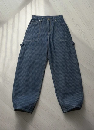 Vintage Jean Baggy Rayé Bleu Marin Coupe Balloon Denim Workwear, marke: Vintage Dressing, zustand: Sehr gut, größe: M, 60,00 €, 63,70 € inklusive Vinted-Käuferschutz