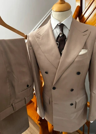 Costume croisé sable en laine et mohair – Taille S/46, marca: Suitsupply, estado: Nuevo sin etiquetas, tamaño: S, 350,00 €, 368,20 € Protección al comprador incluida