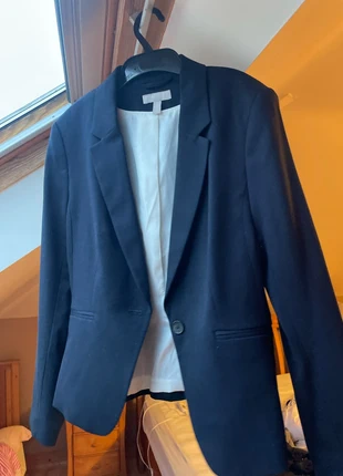 H&M Navy Blue Blazer UK12 EUR40 Fitted Blazer Worn Once, brand: H&M, condition: Very good, size: L / 40 / 12, €10.00, €11.20 includes Buyer Protection