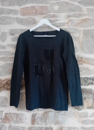 Pull à col rond manches longues gris foncé Lulu Castagnette femme - taille S - neuf sans étiquette, brand: Lulu Castagnette, condition: New without tags, size: S / 36 / 8, €8.00, €9.10 includes Buyer Protection