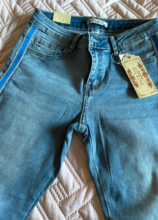 New Ladies Glam Skinny Stretch Jeans with tuxedos stripe - Size 8, brand: Italian boutique, condition: New with tags, size: S / 8, £12.00, £13.30 includes Buyer Protection