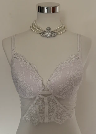 Top bianco in pizzo coquette Vintage taglia S/M, marca: Vintage Dressing, estado: Muy bueno, tamaño: M / 38 / 10, 15,00 €, 16,45 € Protección al comprador incluida