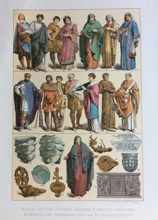 Lindíssima crololitografia portuguesa do século XIX, estado: Bom, €3.85, €4.74 inclui Proteção do Comprador