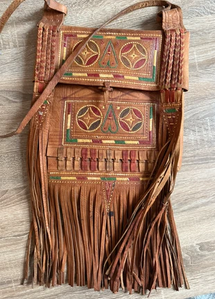 Sac cuir berbère vintage, merk: Vintage Dressing, staat: Goed, € 40,00, € 42,70 inclusief Kopersbescherming Pro