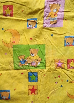 Teddy bears and moons yellow kids fabric, condition: Very good, size: 300 cm and up, £10.00, £11.20 includes Buyer Protection