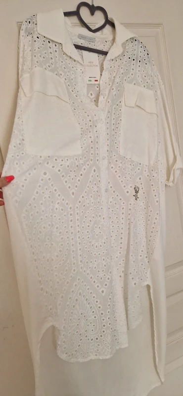 Chemise tunique New Collection blanche avec broderie - photo numéro 2