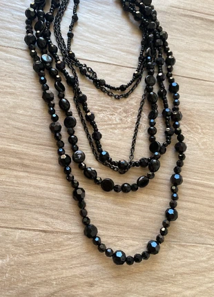 Collana multifilo con perline nere – Glam rock & gothic vibes, état: Très bon état, 8,00 €, 9,10 € Protection acheteurs incluse