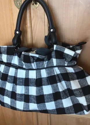 sac bag baguette picnic quadrillé carreaux noir blanc laine tissu, marque: Zara, état: Neuf sans étiquette, 5,00 €, 5,95 € Protection acheteurs incluse