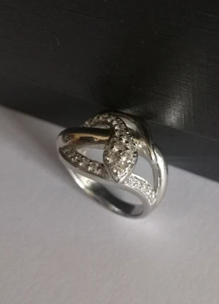 Bague en Argent 925 - Serpent enroulé avec Zirconium Imitation Diamant vintage, marke: non signé, zustand: Sehr gut, größe: 51.8 mm / 16.5 mm Ø, 59,00 €, 62,65 € inklusive Vinted-Käuferschutz