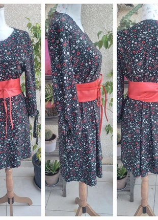 Mango robe noir + rouge + blanc + vert imprimée fleurs - Fleurie taille 38., brand: Mango, condition: New without tags, size: M / 38 / 10, €5.00, €5.95 includes Buyer Protection