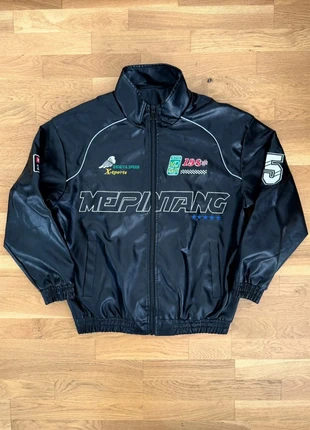 Blouson veste noir Similicuir Mepintang taille XL/XXL style moto racing auto logos brodés, marque: mepintang, état: Très bon état, taille: XL, 29,00 €, 31,15 € Protection acheteurs incluse