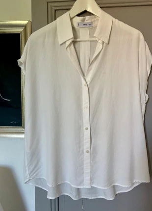 chemisier d'été blanc sans manches, weiße Sommerbluse ärmellos, brand: MNG, condition: Very good, size: M / 38 / 10, €7.00, €8.05 includes Buyer Protection