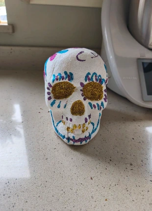 Styrofoam sugar skull, Halloween decoration, brand: Decoration, condition: Very good, €1.00, €1.75 includes Buyer Protection