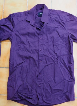 Chemise violette Yves Dorsey, merk: Yves Dorsey, staat: Nieuw zonder prijskaartje, maat: L, € 3,00, € 3,85 inclusief Kopersbescherming