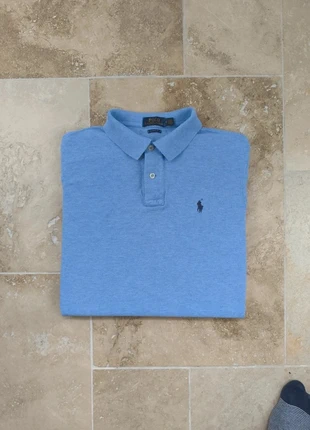 Polo Ralph Lauren - Homme M classic fit - Bleu clair chiné logo marine - Coton piqué, marke: Ralph Lauren, zustand: Sehr gut, größe: M, 20,00 €, 21,70 € beinhaltet Vinted-Käuferschutz Pro