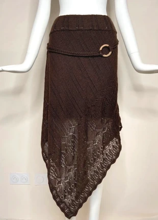 Jupe 2000 en maille asymétrique, marque: Vintage, état: Très bon état, taille: XS / 34 / 6, 30,00 €, 32,20 € Protection acheteurs incluse