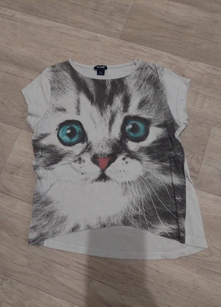 T-shirt chat fille, brand: Kiabi, condition: Very good, size: 3 years / 98 cm, €1.50, €2.28 includes Buyer Protection