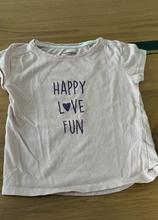 T-Shirt mit Aufdruck, merk: Vertbaudet, staat: Heel goed, maat: 24-36 maanden / 92 cm, € 1,00, € 1,75 inclusief Kopersbescherming