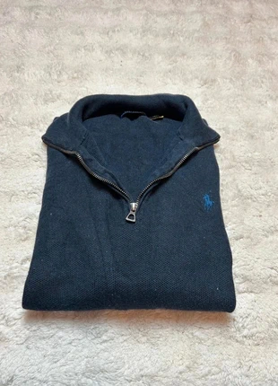 Pull sweat half 1/4 zip Ralph Lauren couleur bleu marine logo bleu taille S en très bon état, brand: Ralph Lauren, condition: Very good, size: S, €49.99, €53.19 includes Buyer Protection Pro