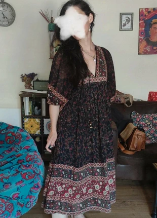 Robe vintage indienne blockprint, brand: Vintage, condition: Very good, size: S / 36 / 8, €98.00, €103.60 includes Buyer Protection