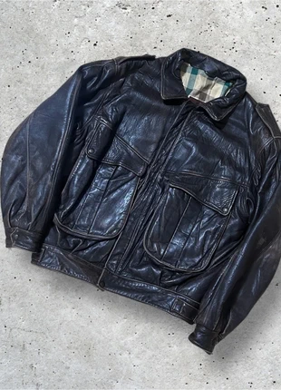 veste bomber cuir véritable épais Old river vintage 2000's style usé retro y2k style redskins (L), marke: Vintage Dressing, zustand: Sehr gut, größe: L, 50,00 €, 53,20 € inklusive Vinted-Käuferschutz