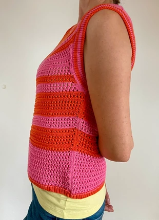 Pullunder Häkeltop Promod Größe S rosa orange, marque: Promod, état: Très bon état, taille: S / 36 / 8, 8,00 €, 9,10 € Protection acheteurs incluse