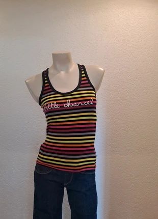 Débardeur multicolores Little Marcel T M, merk: Little Marcel, staat: Heel goed, maat: M / 38 / 10, € 3,00, € 3,85 inclusief Kopersbescherming