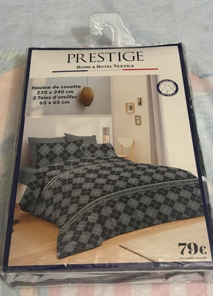 Prestige – housse de couette + 2 taies 220x240 cm, marque: prestige, état: Neuf sans étiquette, taille: King Size (220-240 cm x 220-260 cm), 11,49 €, 12,76 € Protection acheteurs (Pro) incluse